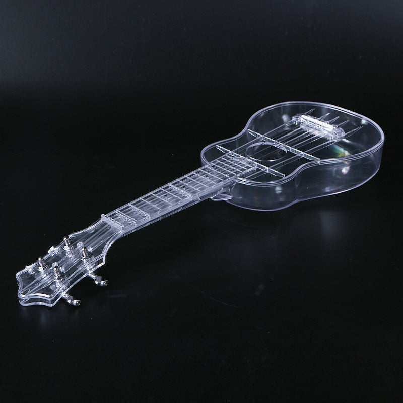 21-inch Transparent Plastic Ukulele Four-string Small Guitar Beginner Musical Instrument