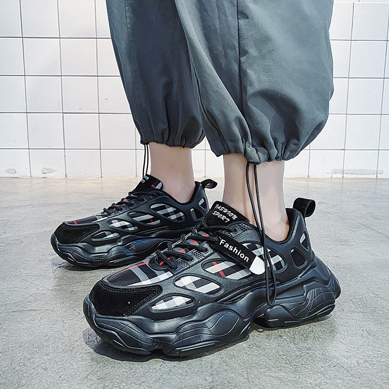 Men's Shoes Spring New Sports And Leisure Men's Korean Version Of The Trend Of Wild Increase Hong Kong Style Ins Old Fashion Shoes