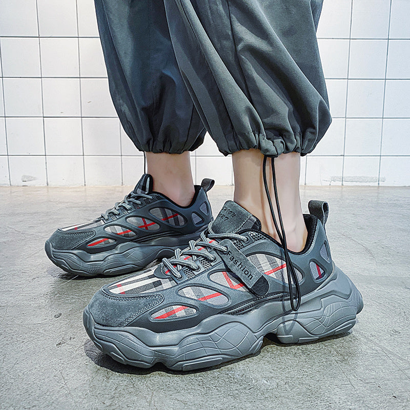 Men's Shoes Spring New Sports And Leisure Men's Korean Version Of The Trend Of Wild Increase Hong Kong Style Ins Old Fashion Shoes