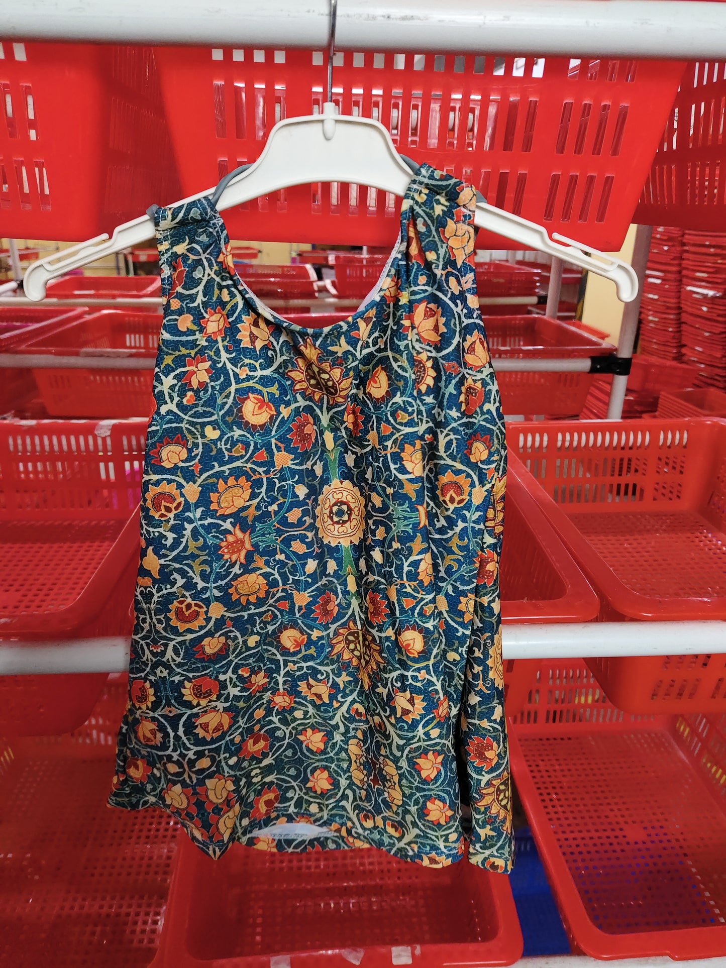 Vintage Printed Split High Waist Conservative Swimwear