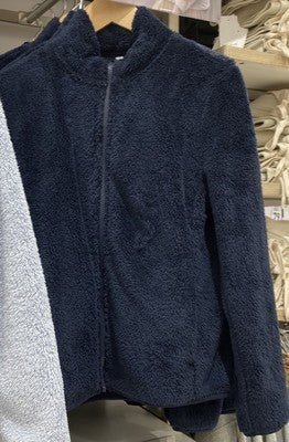 Coral Fleece Cardigan Stand Collar Jacket Warm Coat