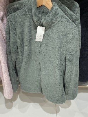 Coral Fleece Cardigan Stand Collar Jacket Warm Coat