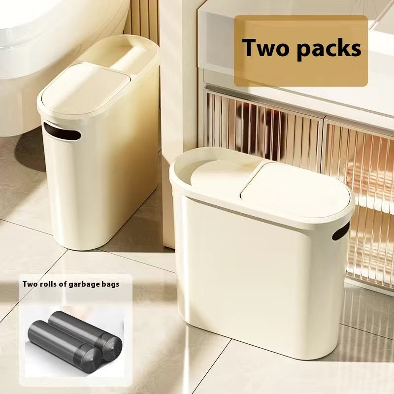 Toilet Gap Pressing Trash Can Household With Lid Toilet Storage Capacity Wastebasket Mo Free Shipping