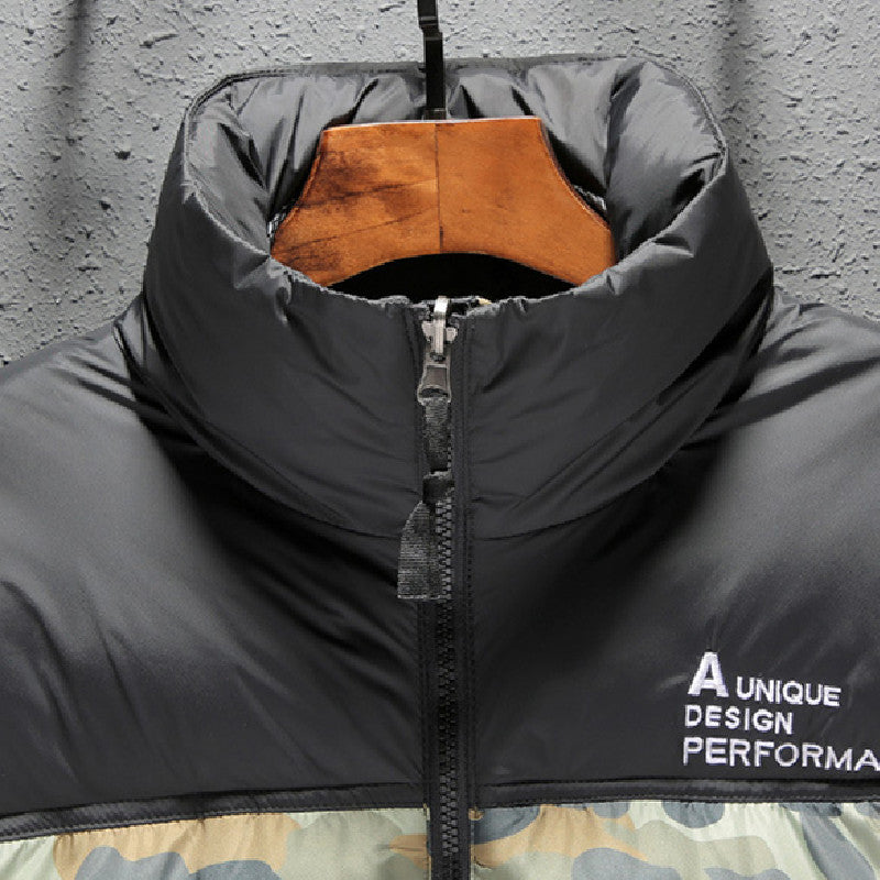 Stand-up Collar Camouflage Warm Cotton Coat