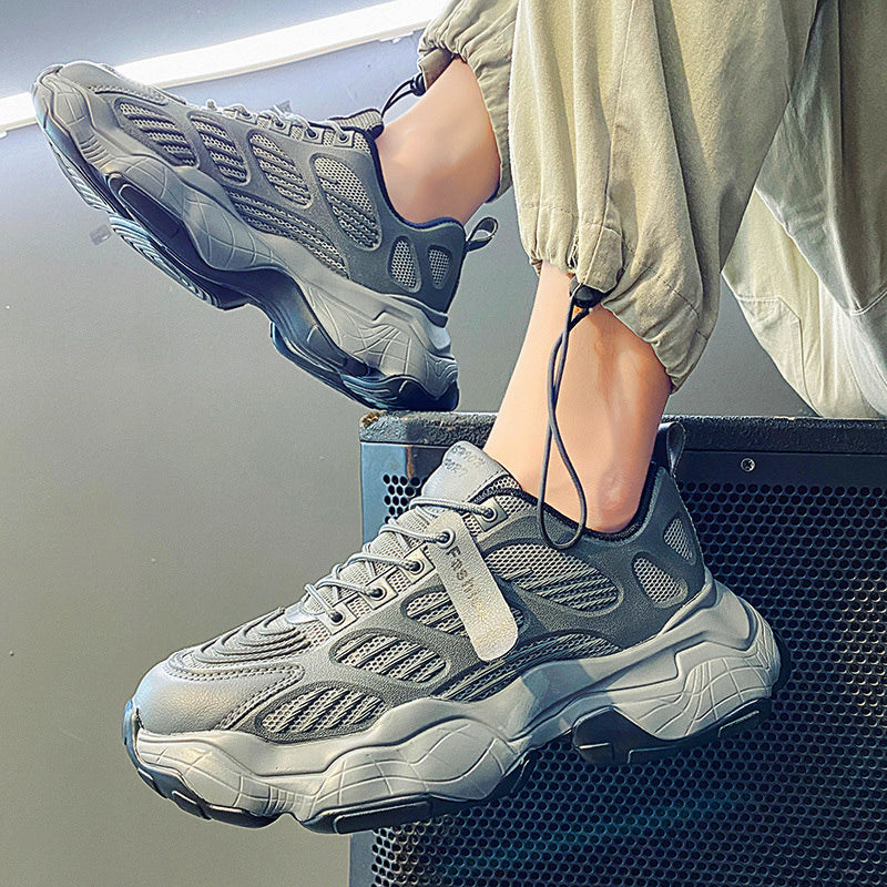 Men's Shoes Spring New Sports And Leisure Men's Korean Version Of The Trend Of Wild Increase Hong Kong Style Ins Old Fashion Shoes
