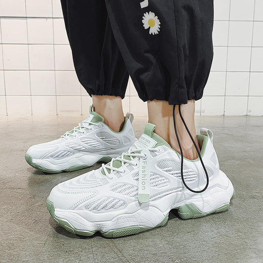 Men's Shoes Spring New Sports And Leisure Men's Korean Version Of The Trend Of Wild Increase Hong Kong Style Ins Old Fashion Shoes