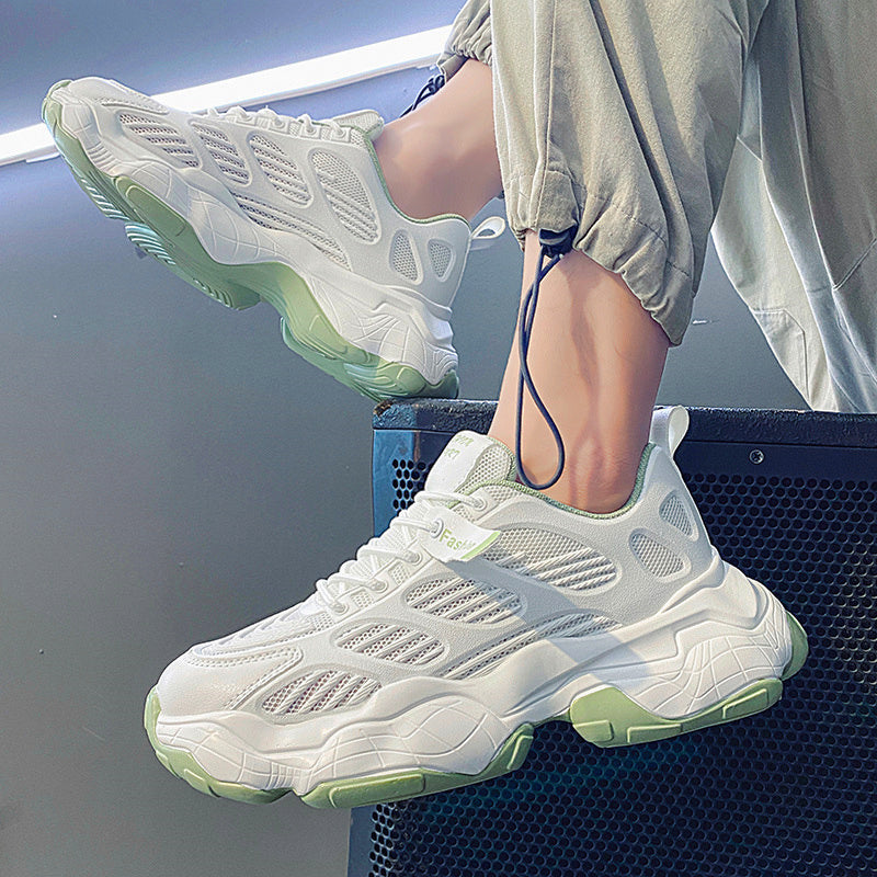 Men's Shoes Spring New Sports And Leisure Men's Korean Version Of The Trend Of Wild Increase Hong Kong Style Ins Old Fashion Shoes