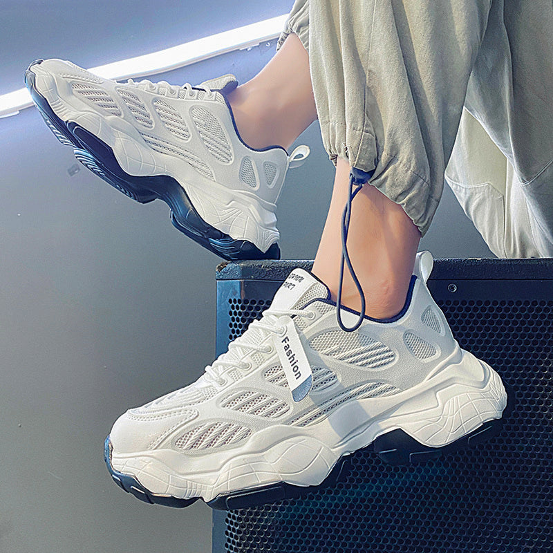 Men's Shoes Spring New Sports And Leisure Men's Korean Version Of The Trend Of Wild Increase Hong Kong Style Ins Old Fashion Shoes