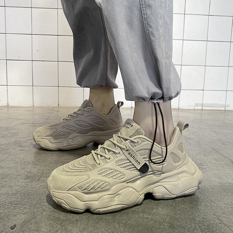 Men's Shoes Spring New Sports And Leisure Men's Korean Version Of The Trend Of Wild Increase Hong Kong Style Ins Old Fashion Shoes