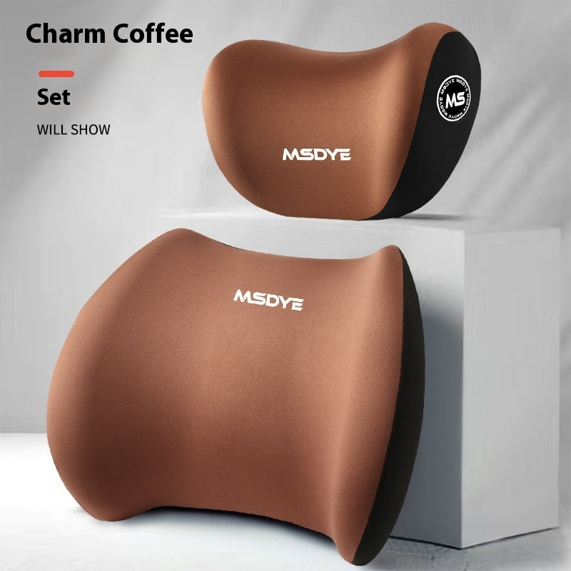 Car Memory Foam Latex Headrest Lumbar Support Pillow