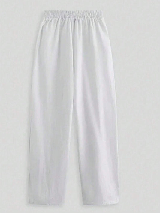 Women's Elastic Waist Wide-Leg Pants