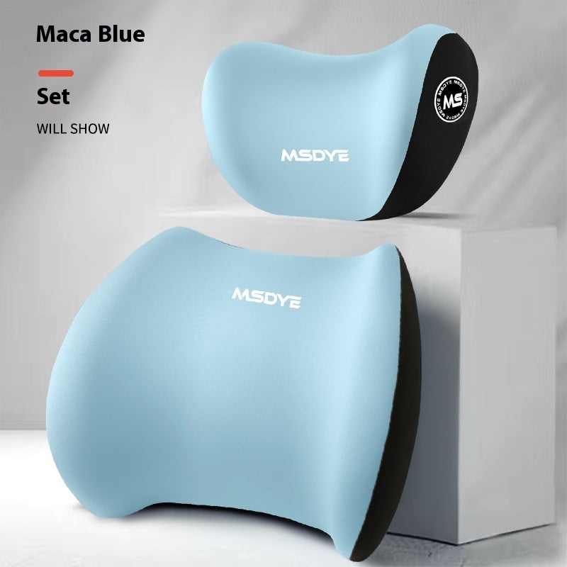 Car Memory Foam Latex Headrest Lumbar Support Pillow