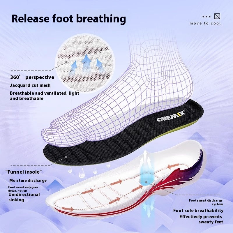 Men's And Women's Full Palm Shock-absorbing Lightweight Bouncy Running Sports Casual Shoes